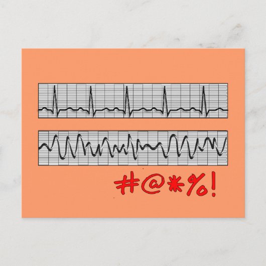 Funny Cardiac Rhythm Strip Gifts Briefkaart (Voorkant)