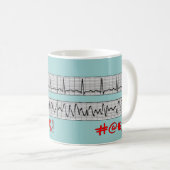 Funny Cardiac Rhythm Strip Gifts Koffiemok (Voorkant rechts)