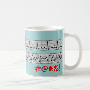 Funny Cardiac Rhythm Strip Gifts Koffiemok