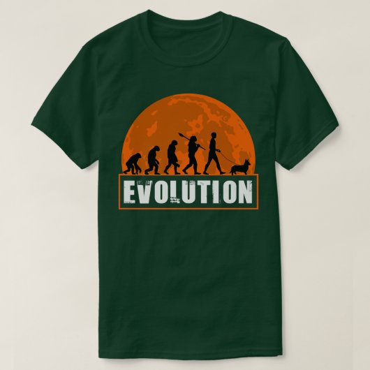 Funny Cardigan Welsh Corgi Dog Evolution of Man-96 T-shirt (Design voorkant)