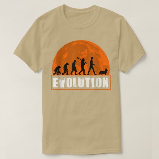 Funny Cardigan Welsh Corgi Dog Evolution of Man -9 T-shirt (Design voorkant)