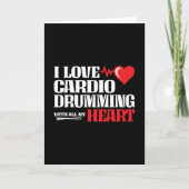 Funny Cardio Drumming Quote Fitness Motivation Kaart (Voorkant)