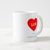 Funny Cardiologias Lub Dub Beating Heart Grote Koffiekop (Voorkant rechts)