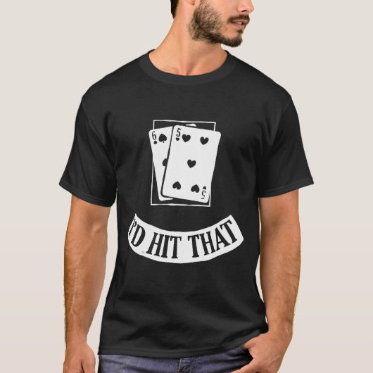 Funny Cards Black Jack Blackjack Gamble Casino Las T-shirt (Voorkant)