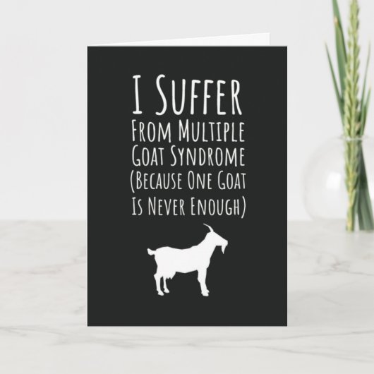 Funny Cards For Goat Owners Pet Farmer Farm Animal Kaart (Voorkant)