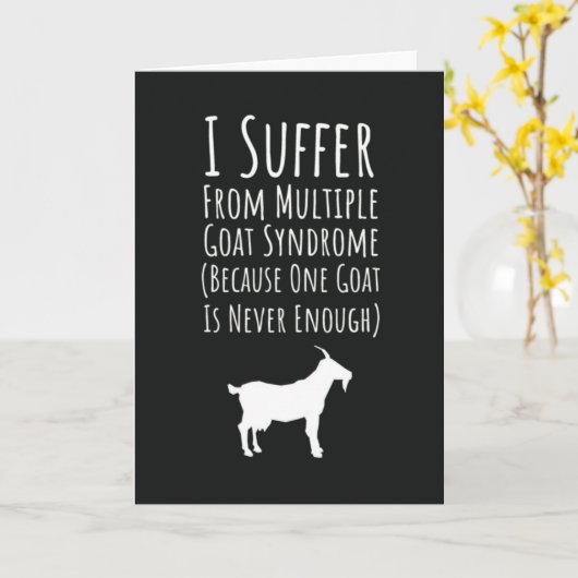 Funny Cards For Goat Owners Pet Farmer Farm Animal Kaart (Gele Bloem)