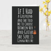 Funny Cards For Male Guitar Players Men Teen Boys Kaart (Gele Bloem)