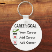 Funny Career Doelstellingen "Aanpassen" Sleutelhanger (Voorkant)
