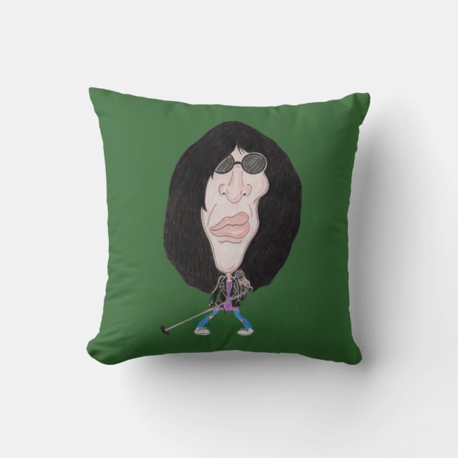 Funny Caricature Classic Punk Rock 80's Pillow Kussen (Voorkant)