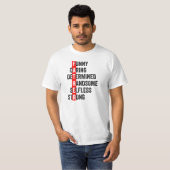 Funny Caring Acrostic Birthday of Vaderdag T-shirt (Voorkant volledig)
