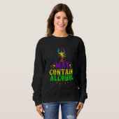 Funny Carnival kan alcohol bevatten Mardi Gras Trui (Voorkant volledig)