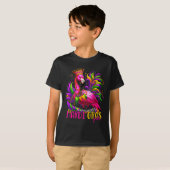 Funny Carnival Party Gift Idea Flamingo Mardi Gras T-shirt (Voorkant volledig)