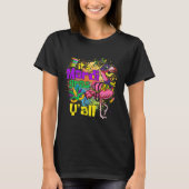 Funny Carnival Party Gift Idea Flamingo Mardi Gras T-shirt (Voorkant)