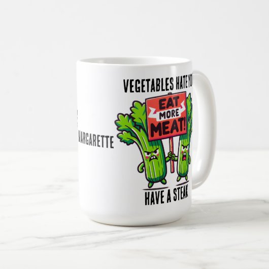funny carnivore Mug Koffiemok (Voorkant rechts)