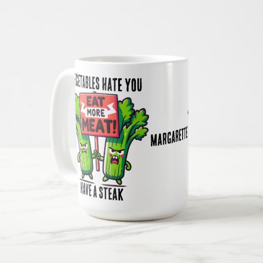 funny carnivore Mug Koffiemok (Voorkant links)