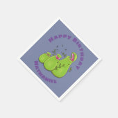 Funny carnivorous pitcher planten cartoon servet (Hoek)