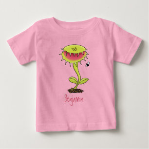 Funny carnivorous Venus fly trap plant cartoon