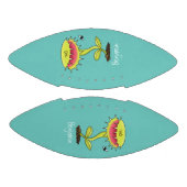 Funny carnivorous Venus fly trap plant cartoon American Football (Panelen)