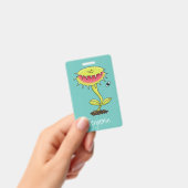 Funny carnivorous Venus fly trap plant cartoon Badge (Handheld)
