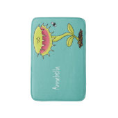 Funny carnivorous Venus fly trap plant cartoon Badmat (Voorkant Verticaal)