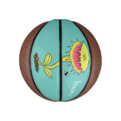 Funny carnivorous Venus fly trap plant cartoon Basketbal (Verticaal)