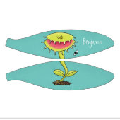 Funny carnivorous Venus fly trap plant cartoon Basketbal (Panelen)