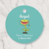 Funny carnivorous Venus fly trap plant cartoon Bedankjes Labels (Achterkant)