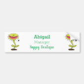 Funny carnivorous Venus fly trap plant cartoon Bumpersticker (Voorkant)