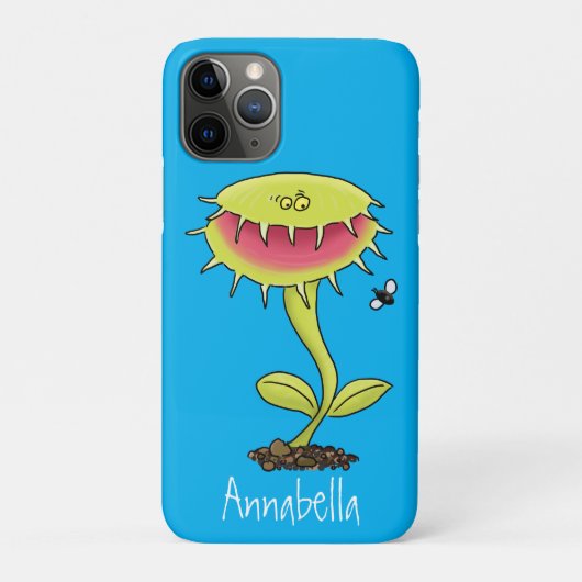 Funny carnivorous Venus fly trap plant cartoon Case-Mate iPhone Case (Achterkant)