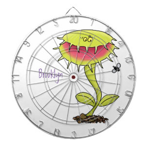 Funny carnivorous Venus fly trap plant cartoon Dartbord
