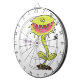 Funny carnivorous Venus fly trap plant cartoon Dartbord (Voorkant Rechts)