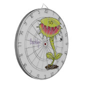 Funny carnivorous Venus fly trap plant cartoon Dartbord (Voorkant Links)