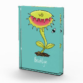 Funny carnivorous Venus fly trap plant cartoon Fotoblokken (Rechts)