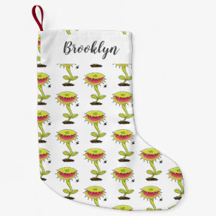 Funny carnivorous Venus fly trap plant cartoon Kleine Kerstsok
