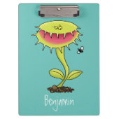Funny carnivorous Venus fly trap plant cartoon Klembord (Voorkant)