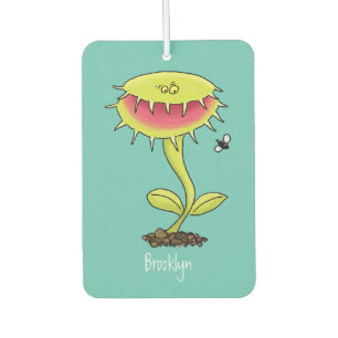 Funny carnivorous Venus fly trap plant cartoon Luchtverfrisser
