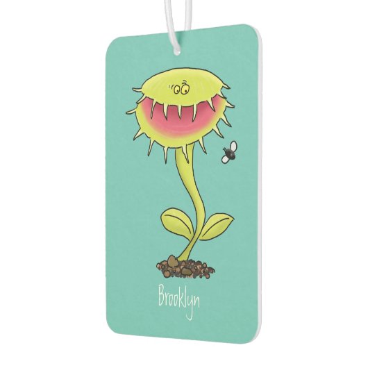 Funny carnivorous Venus fly trap plant cartoon Luchtverfrisser (Links)