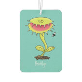 Funny carnivorous Venus fly trap plant cartoon Luchtverfrisser (Achterkant)