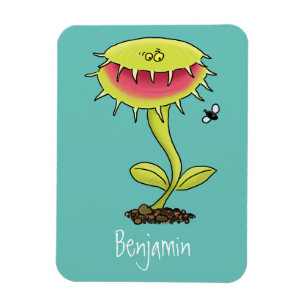 Funny carnivorous Venus fly trap plant cartoon Magneet