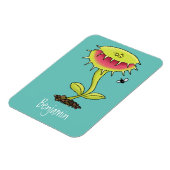 Funny carnivorous Venus fly trap plant cartoon Magneet (Linkerzijde)
