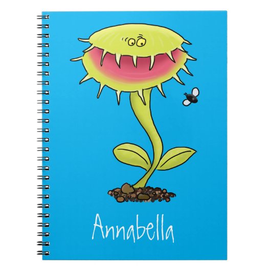 Funny carnivorous Venus fly trap plant cartoon Notitieboek (Voorkant)