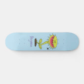 Funny carnivorous Venus fly trap plant cartoon Persoonlijk Skateboard (Horizontaal)