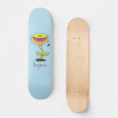 Funny carnivorous Venus fly trap plant cartoon Persoonlijk Skateboard (Voorkant)