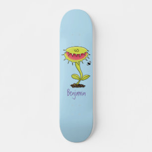 Funny carnivorous Venus fly trap plant cartoon Persoonlijk Skateboard