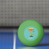 Funny carnivorous Venus fly trap plant cartoon Pingpongbal (Net)