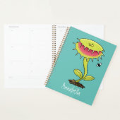 Funny carnivorous Venus fly trap plant cartoon Planner (Display)