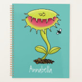 Funny carnivorous Venus fly trap plant cartoon Planner (Voorkant)