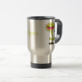 Funny carnivorous Venus fly trap plant cartoon Reisbeker (Voorkant rechts)