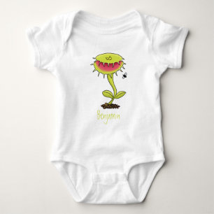 Funny carnivorous Venus fly trap plant cartoon Romper