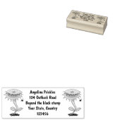 Funny carnivorous Venus fly trap plant cartoon Rubberstempel (Gestempeld)